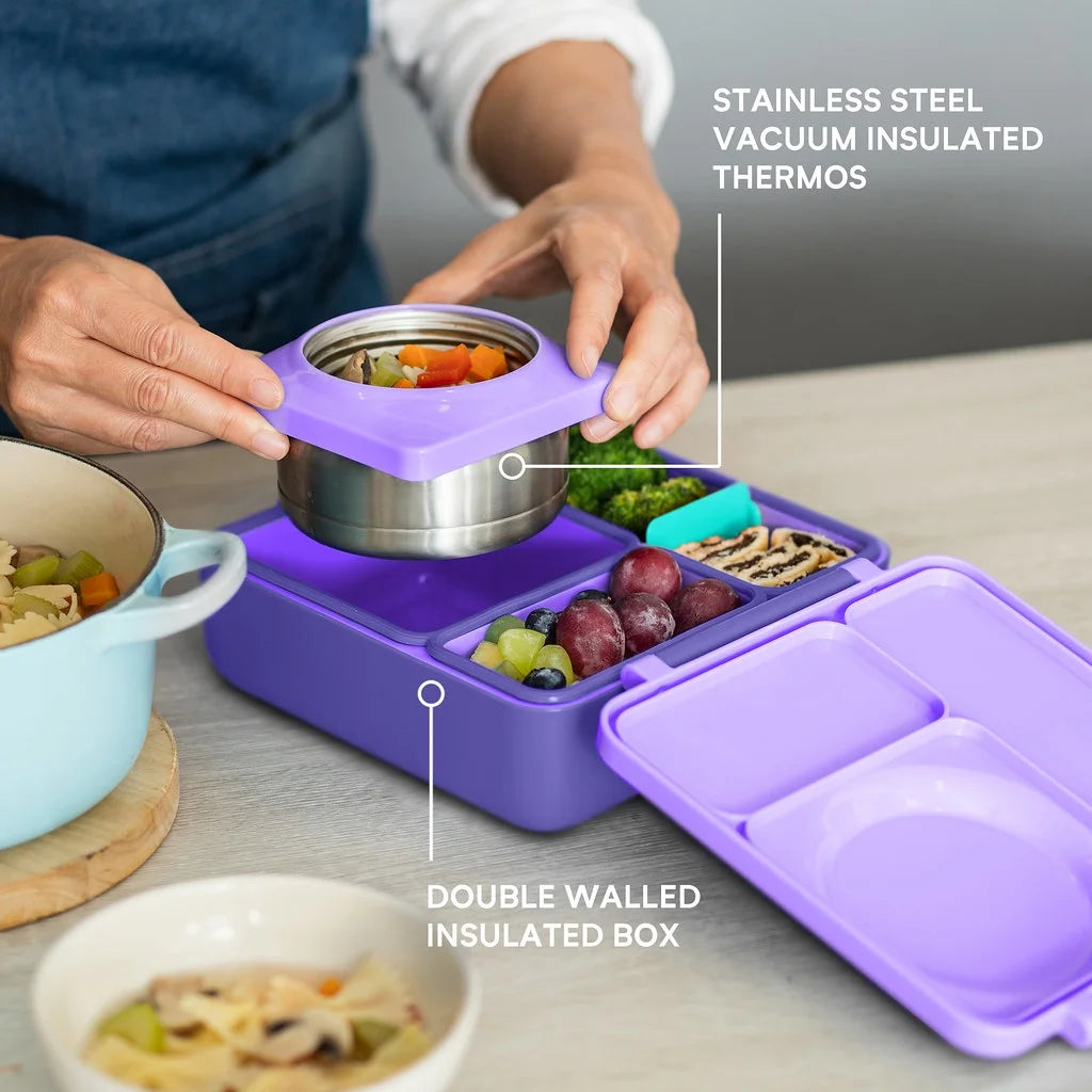 Insulated Bento Lunch Box with Leak Proof Thermos Food Jar O2643