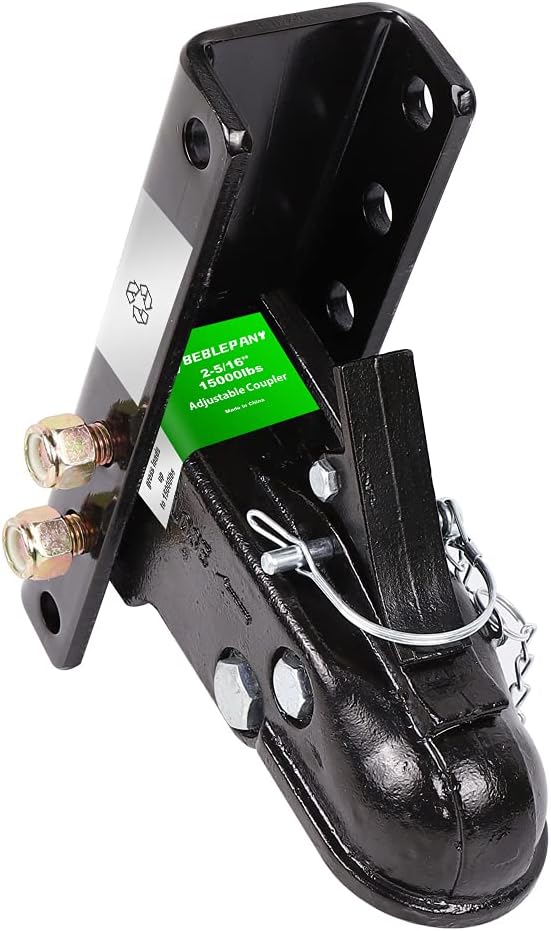 Adjustable Cast Trailer Coupler 15000lbs with Channel and Fasteners B112