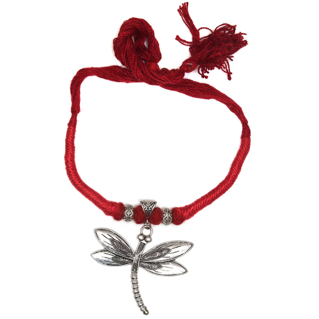 925 Silver Butterfly Macrame Necklace 20 in D8334
