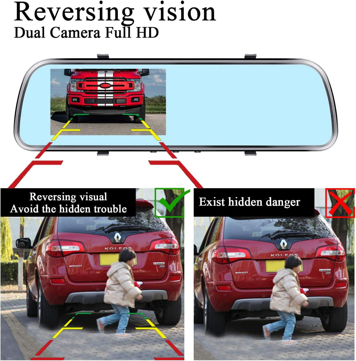 4.3'' HD 1080P License Plate Rear View Camera W675628