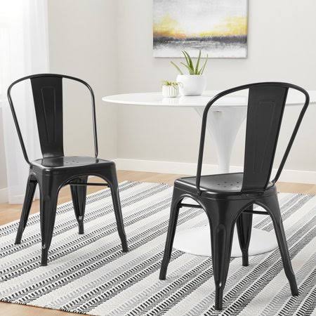Metal Dining Chairs Set of 2 L2011