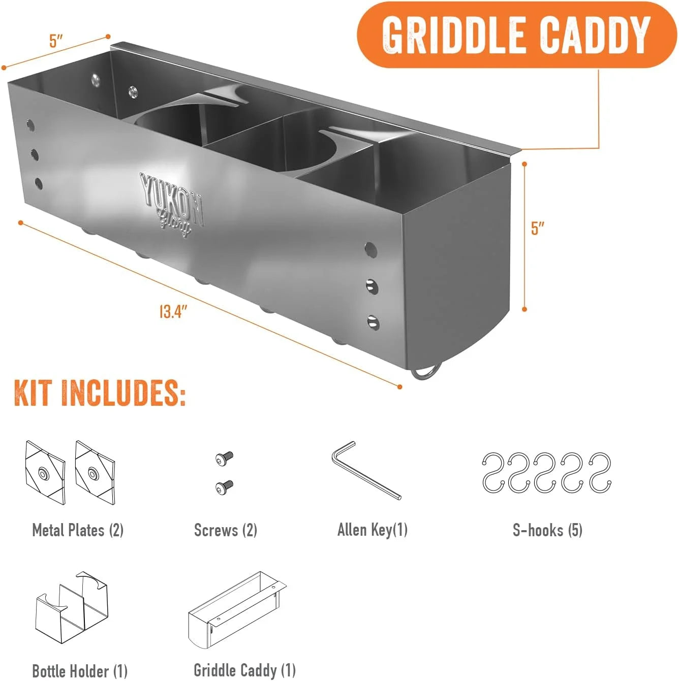 Blackstone Compatible Stainless Steel Griddle Caddy I978126