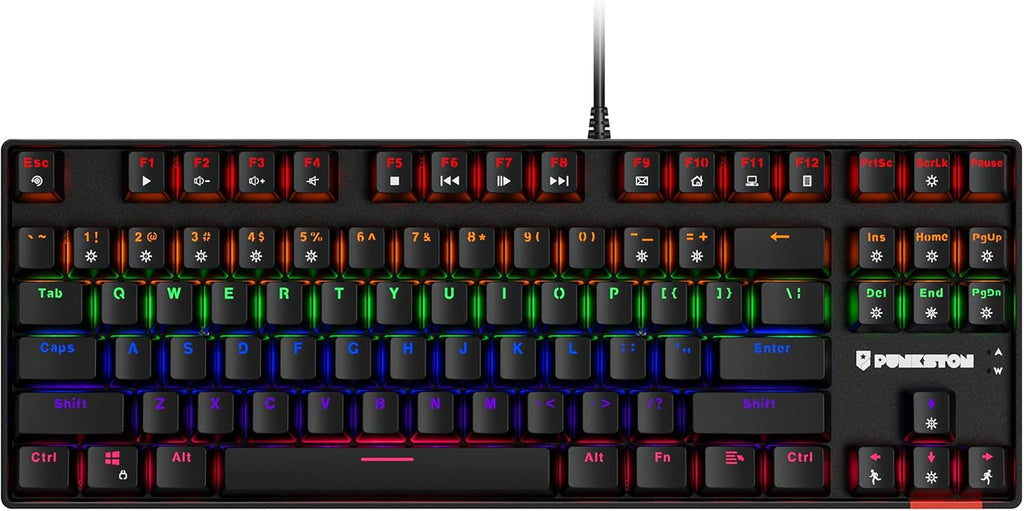 White Blue Switch TKL 87 Keys Mechanical Gaming Keyboard K563150