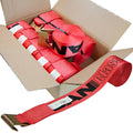 10 Pack 4 inch x 30 foot Winch Strap with Flat Hook D210