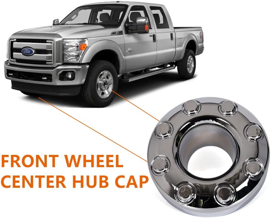 Chrome Open Dually Front Wheel Center Hub Cap Pack of 2 G626