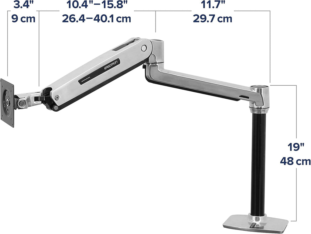 Polished Aluminum Single Monitor Arm F498031