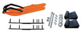 Orange Snowmobile Skis with 4" Round Bars Complete Kit V869908