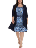 Womens Plus Midi Two Piece Dress Y410