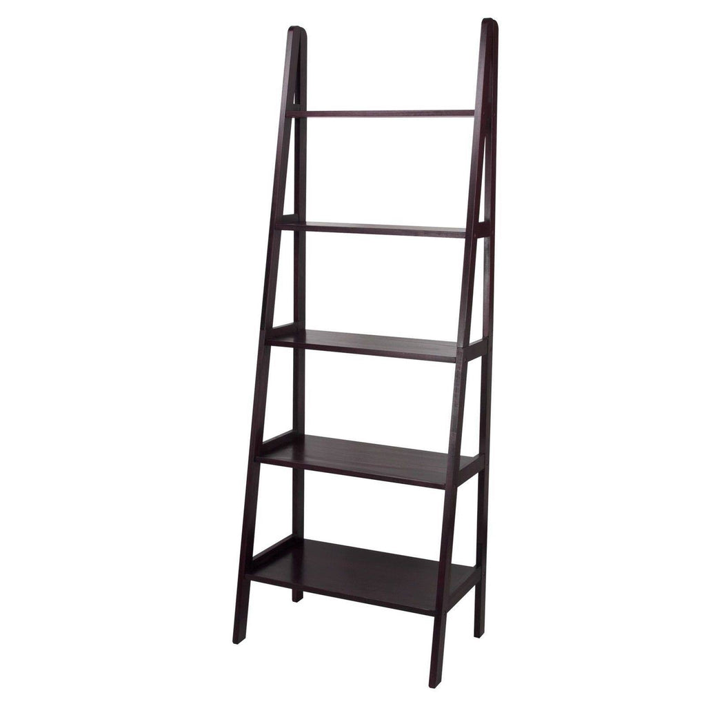 5 Shelf Ladder Bookcase Espresso E505640