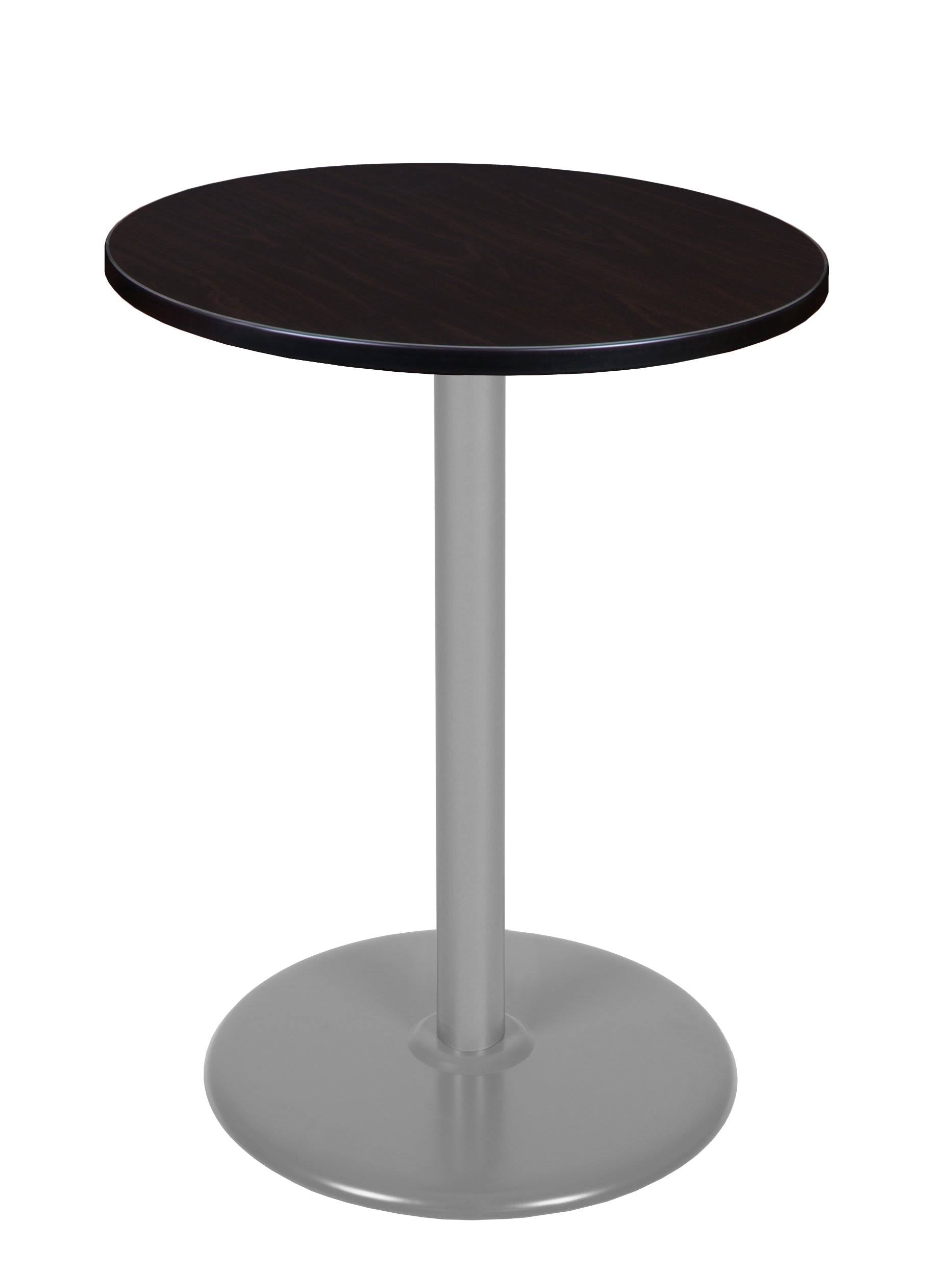 Mocha Walnut/Grey Round Platter Base Table A80943