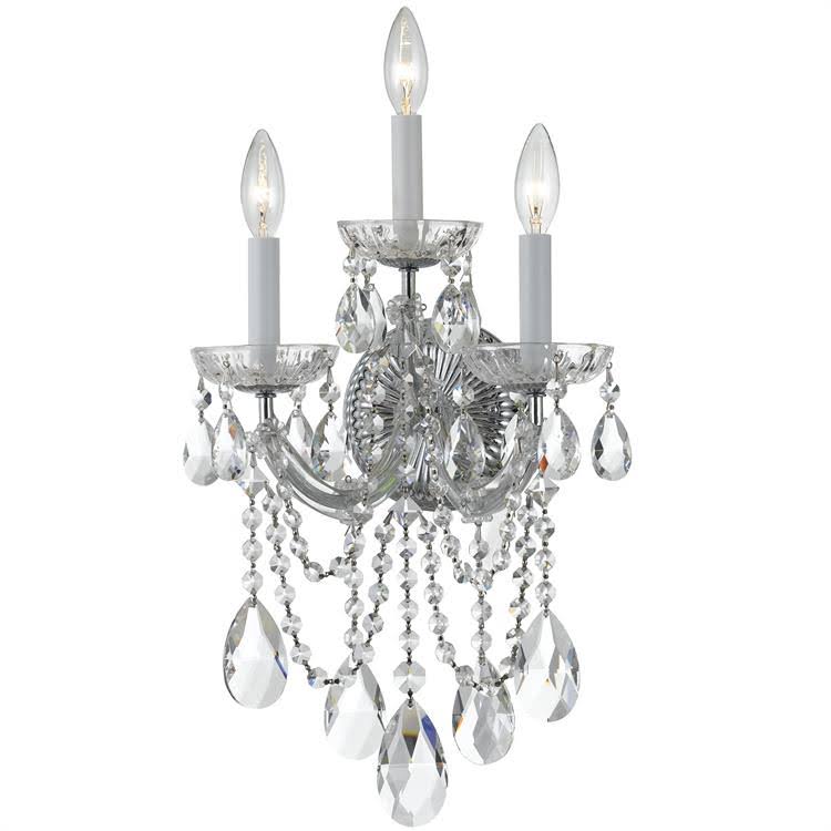 3 Light Sconce, Polished Chrome Z539
