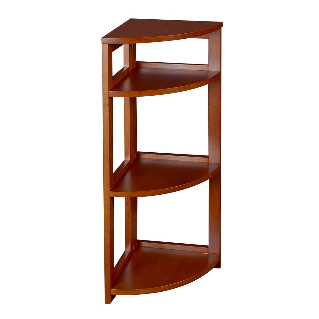 Cherry High Corner Folding Bookcase X861006
