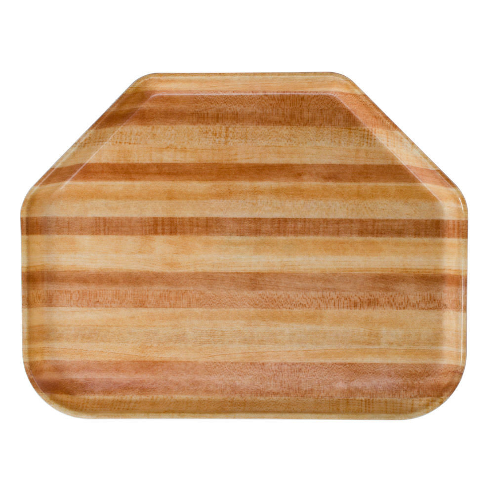 14x22 x 22x22 Trapezoid Tray, Case of 12, Light Butcher Block A9841