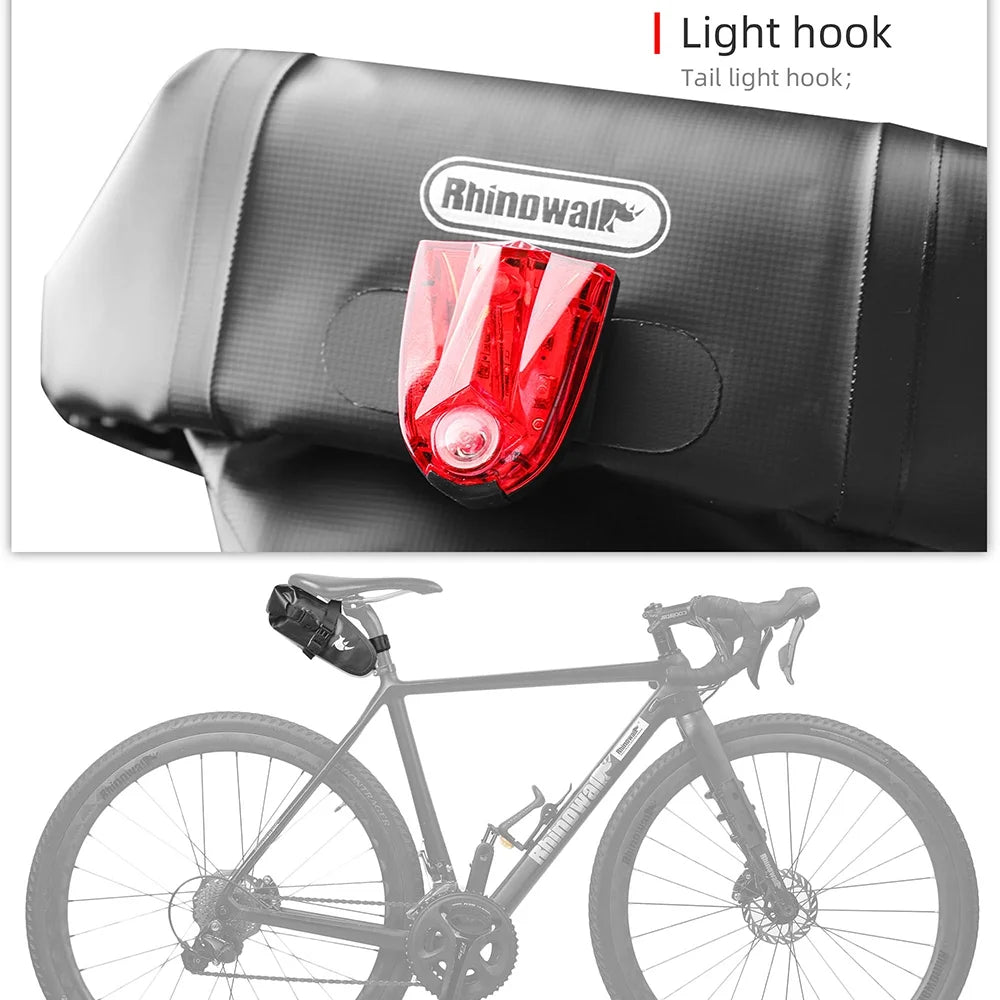Waterproof Bike Saddle Bag, 4L Cycling Tail Bag Z163139