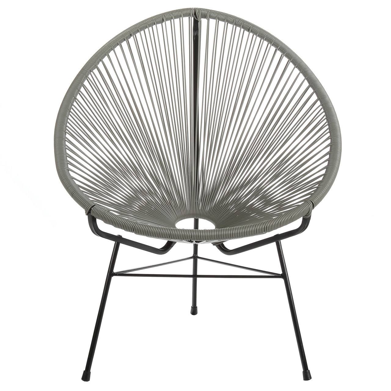 Grey Cord Outdoor Lounge Chair S316