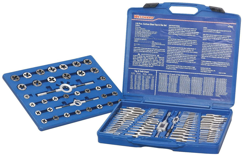 110 PC High Carbon Steel Tap/Die Set U304502
