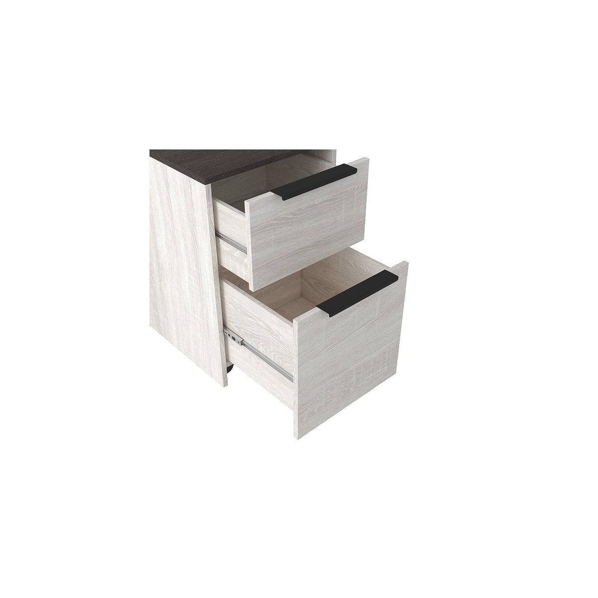 White and Brown File Cabinet J82263