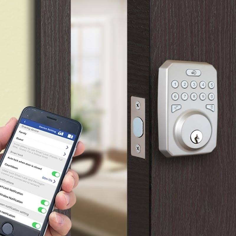 Satin Nickel Smart Lock and Deadbolt N6294