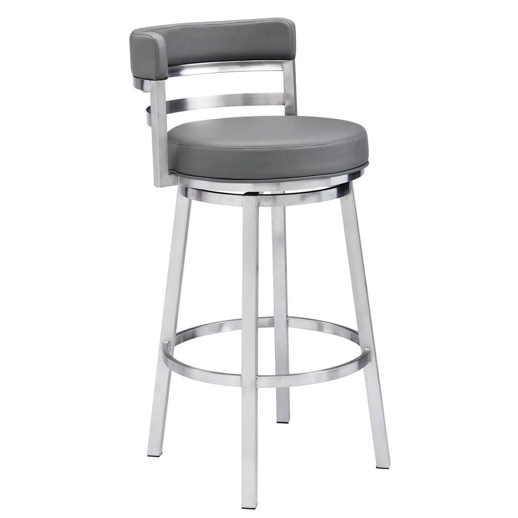 Faux Leather Swivel Bar Stool H6479