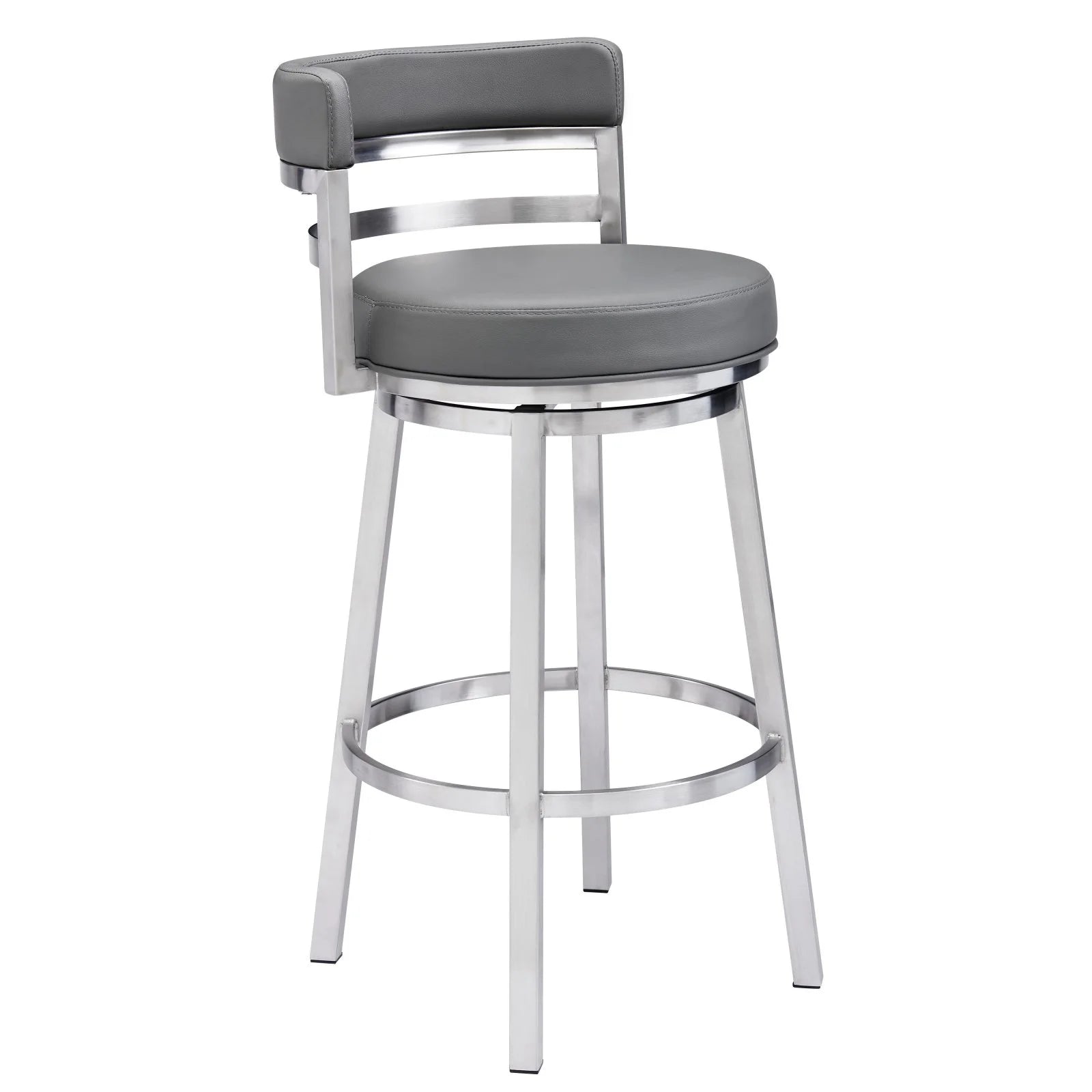 Faux Leather Swivel Bar Stool H6479