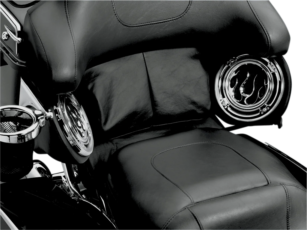 Chrome Motorcycle Passenger Drink Holder with Mesh Basket P11918
