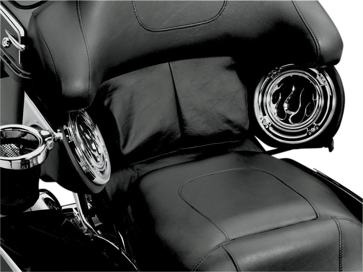 Chrome Motorcycle Passenger Drink Holder with Mesh Basket P11918