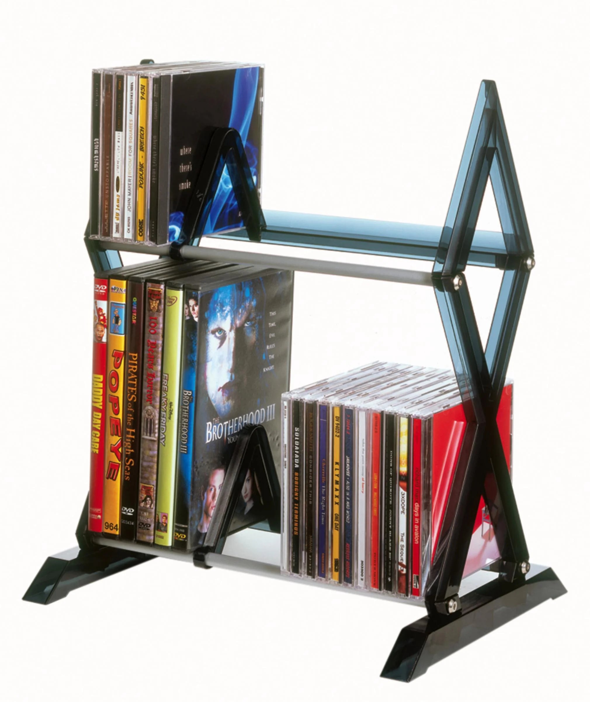 2-tier Media Rack with Movable Dividers X744