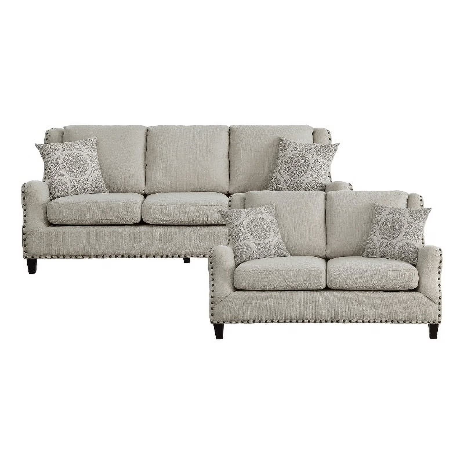 Beige 2-Piece Upholstered Sofa Set X479