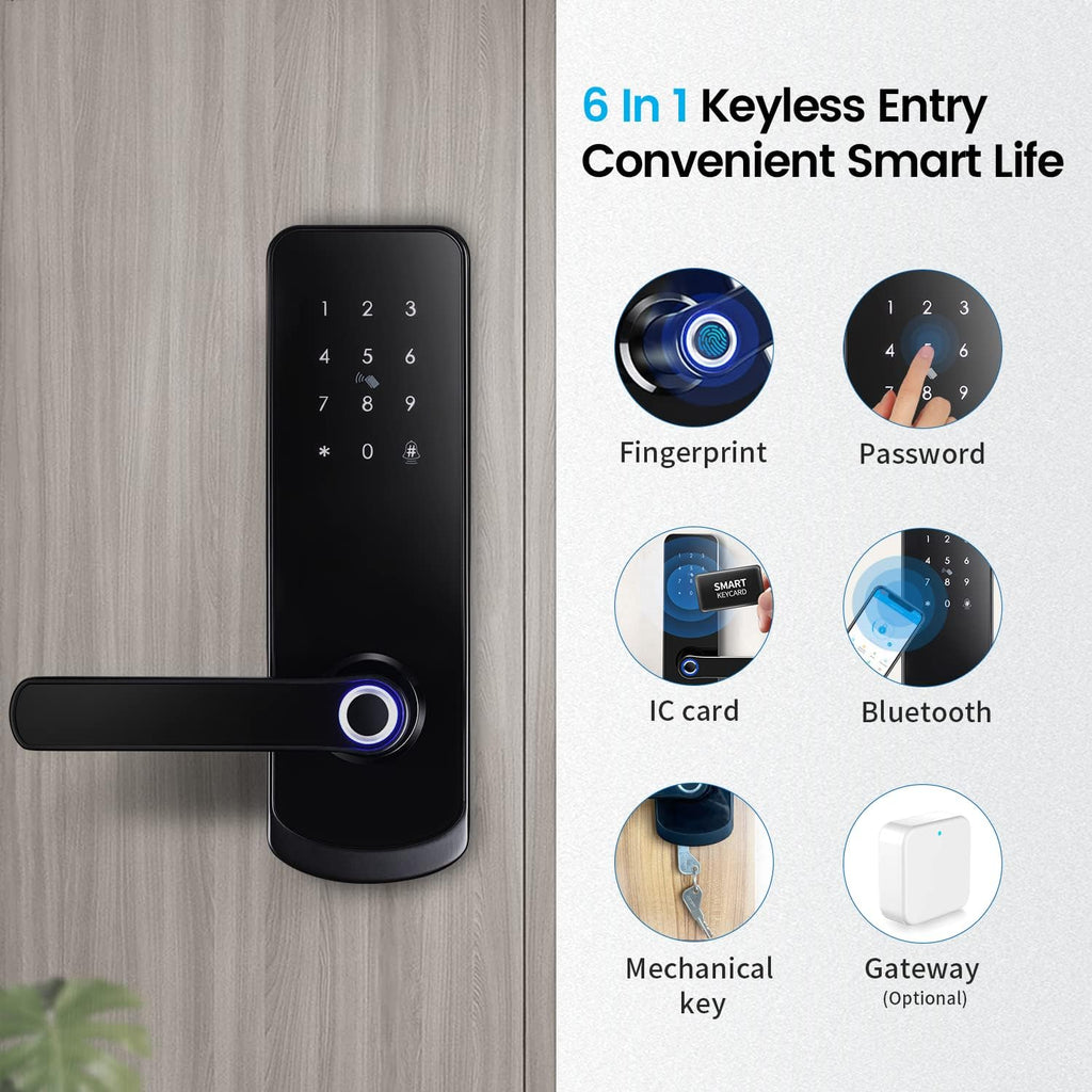 Fingerprint Smart Door Lock with Reversible Handle Y41514