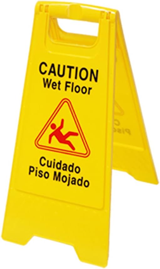 10 Pack Double Sided Yellow Wet Floor Sign H888108