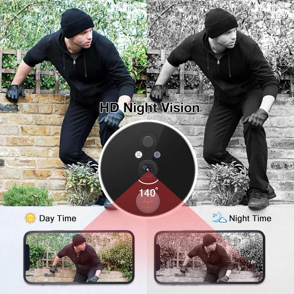 4.3 LCD Screen WiFi Digital Doorbell Viewer with PIR Motion L72987