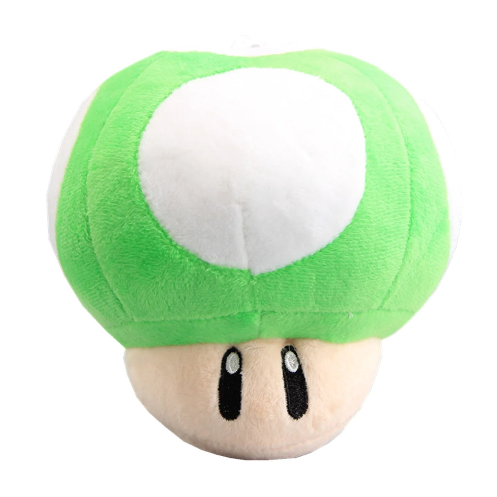 Super Mario Green 1-Up Mushroom Stuffed Plush 6'' B9500