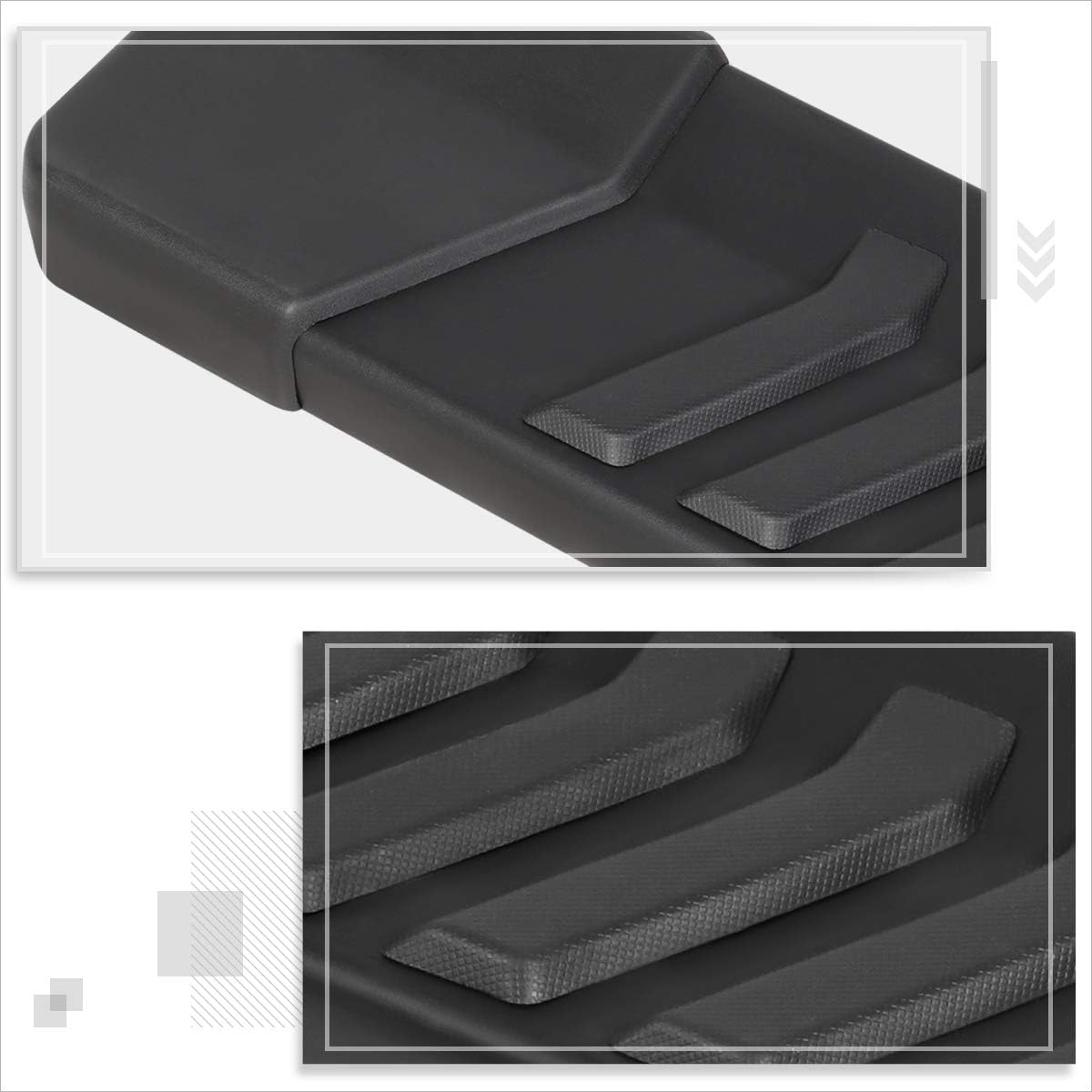 6 Inch Black Alumium Running Boards O421