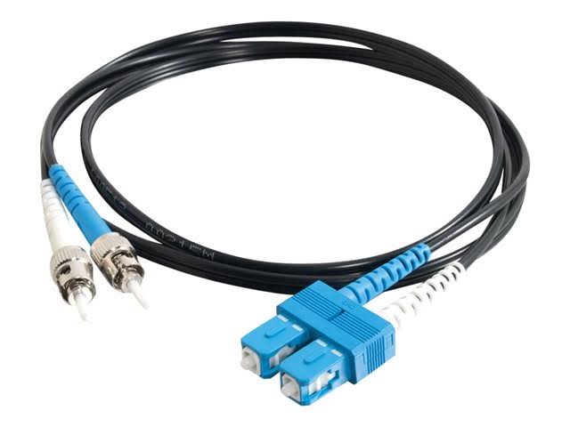 10m SC-ST 9/125 OS1 Duplex Single-mode Fiber Optic Cable Black P170