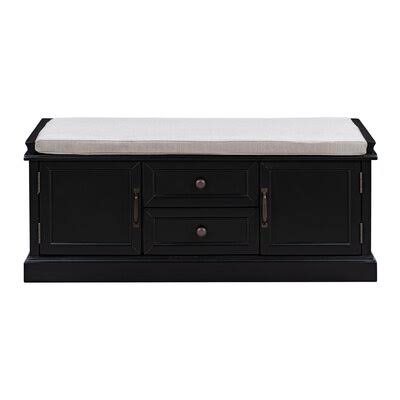 White Storage Bench with 2 Drawers and 2 Cabinets S277075