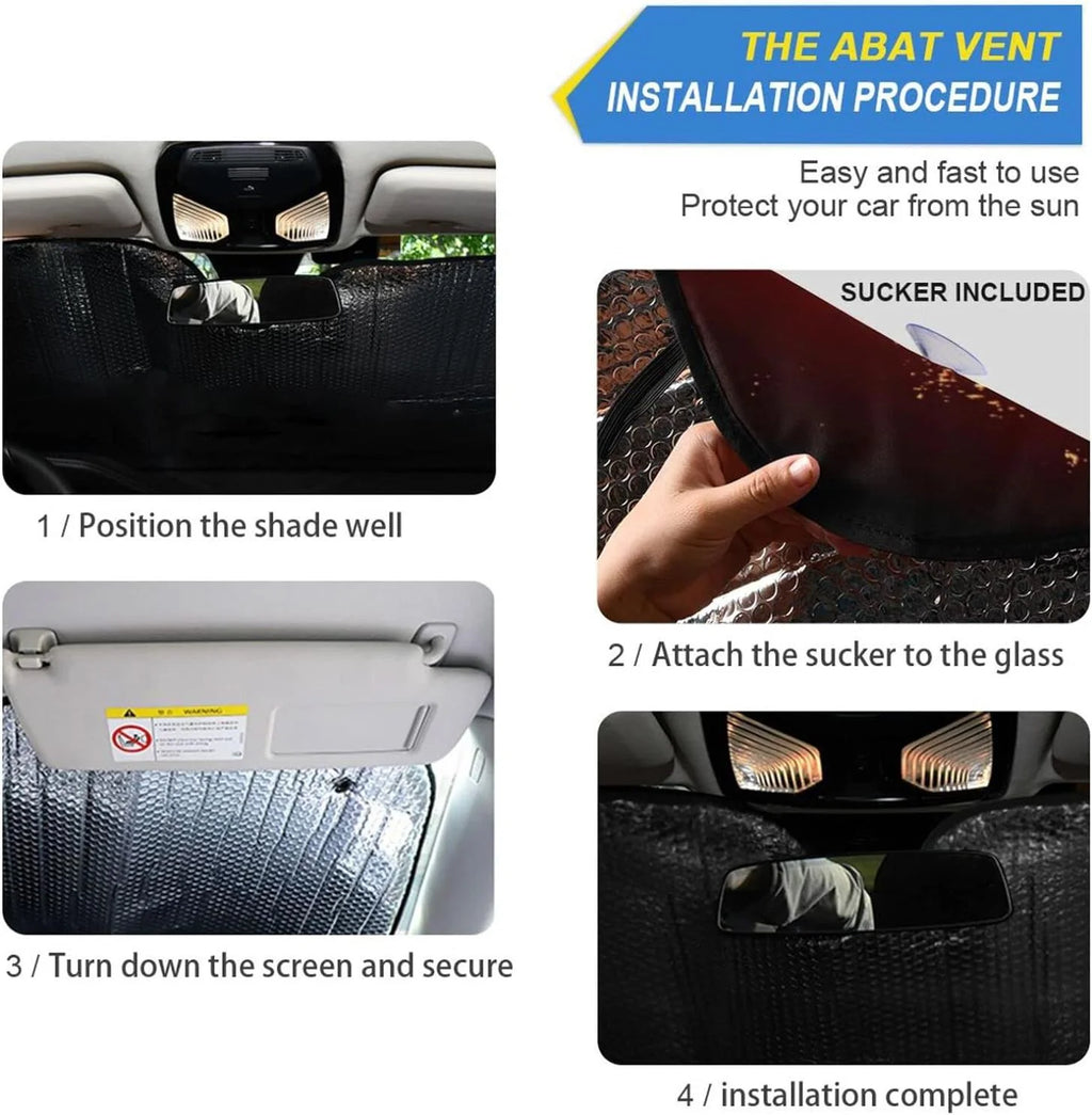 55x27.6in Foldable Car Windshield Sun Shade Q813249