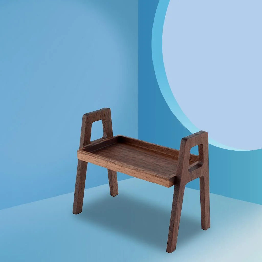 Black Walnut Mini Shelf Rack Dollhouse Furniture F86171