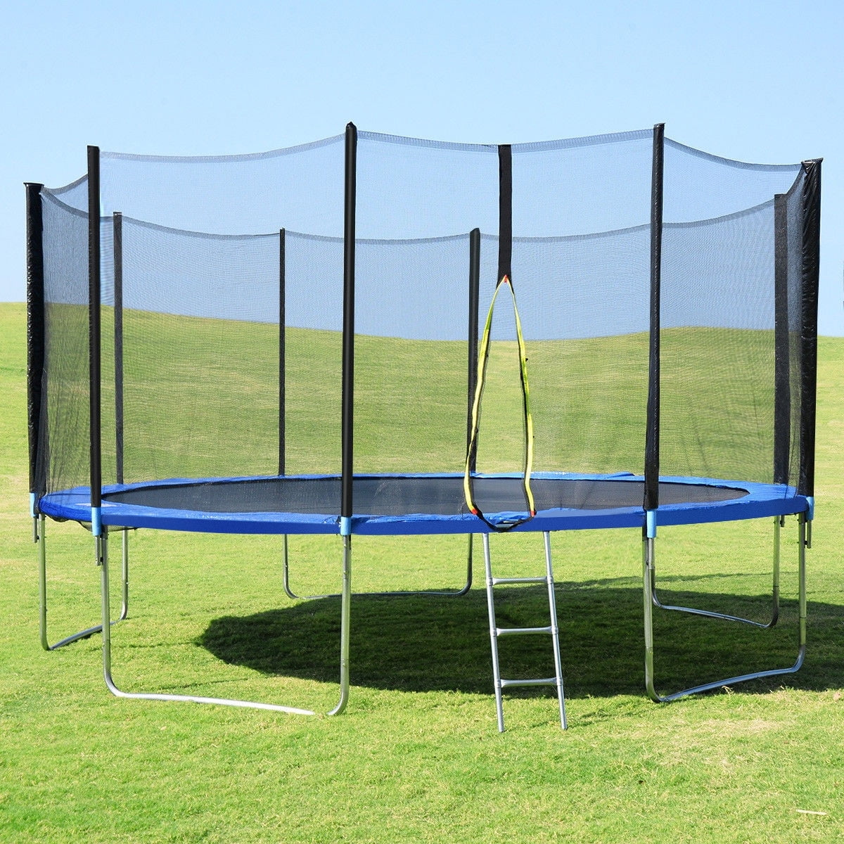 12 FT Trampoline with Enclosure Net, Ladder, Safety Pad, Jumping Mat, Springs I80339