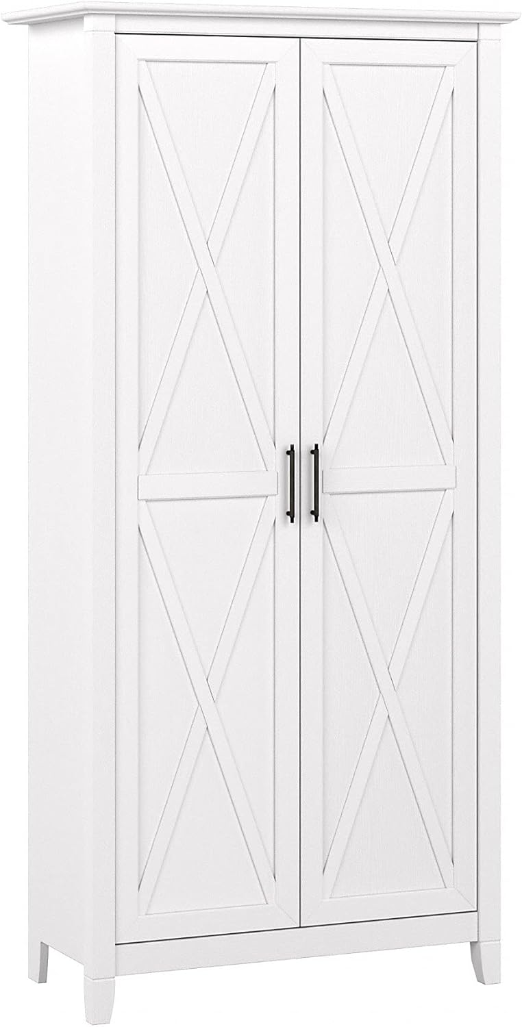Pure White Oak Bathroom Storage Cabinet with Doors F133