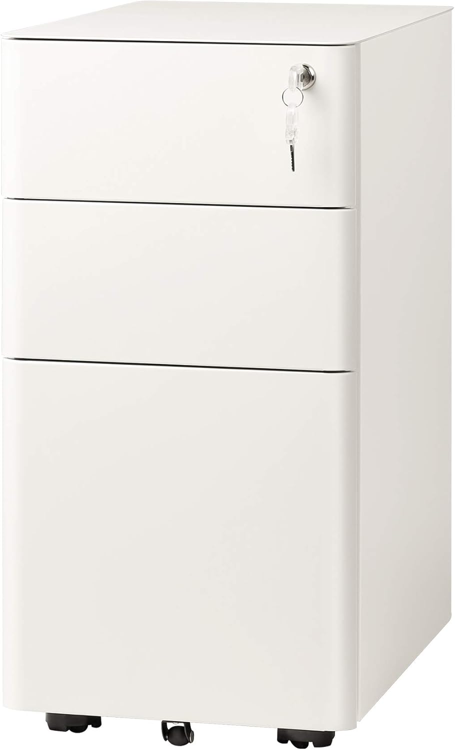 Black 3-Drawer Slim File Cabinet D74033