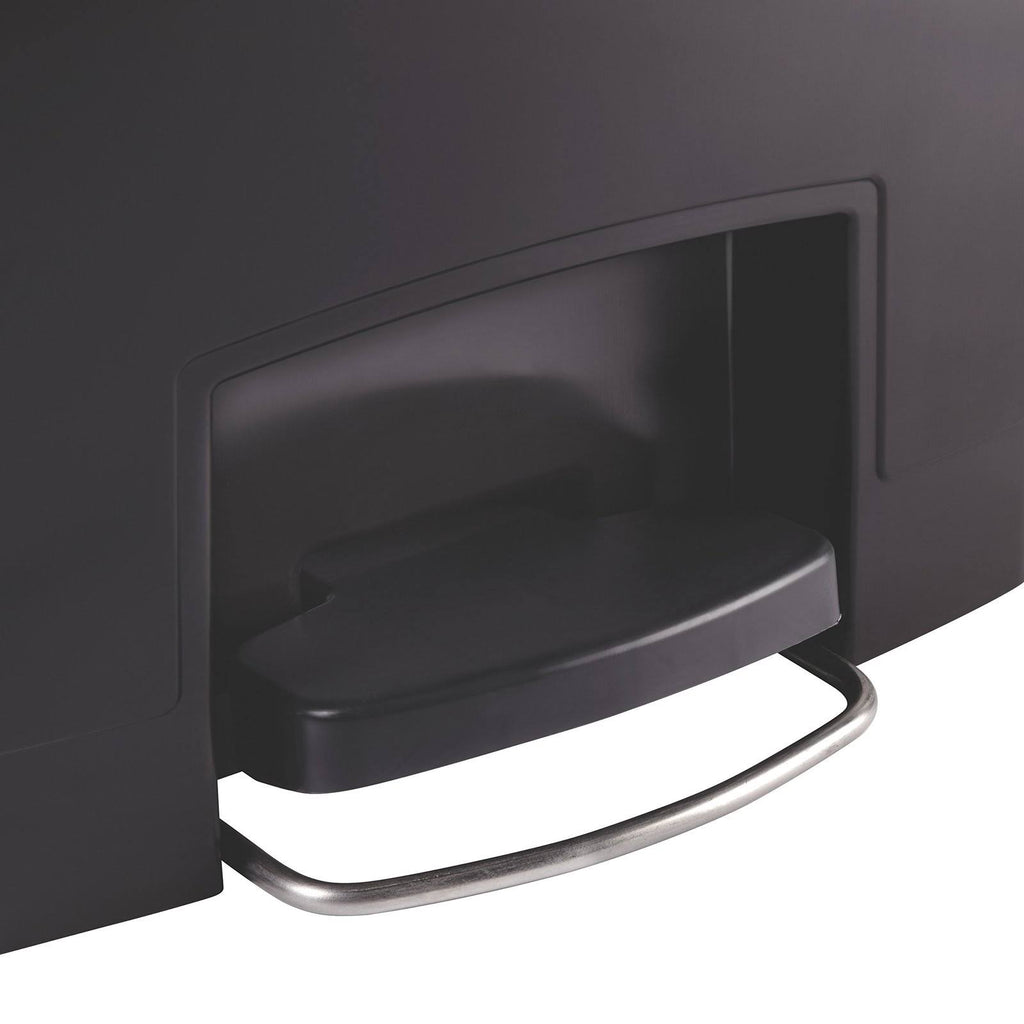 Black 18 Gal Plastic Step-On Trash Can P395