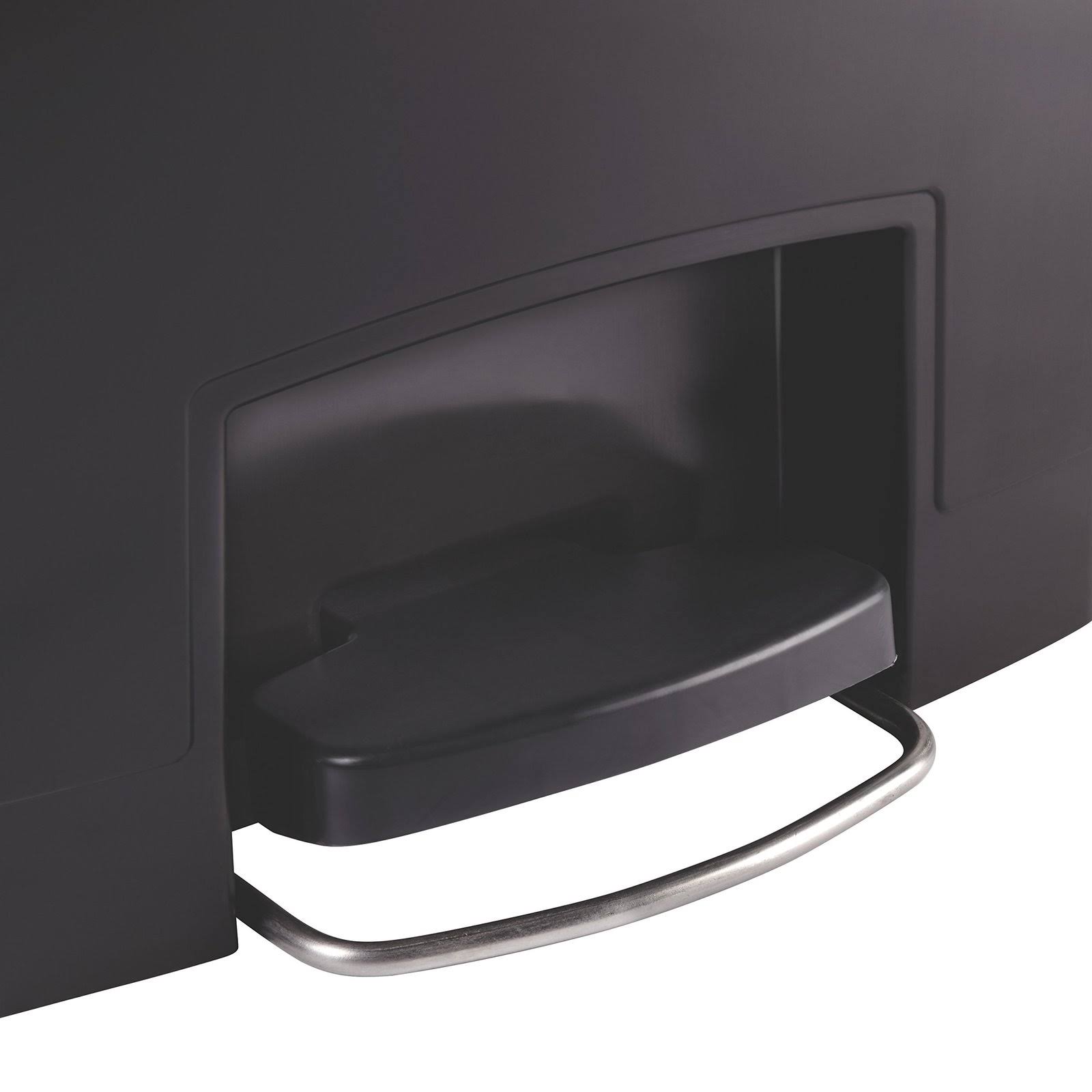 Black 18 Gal Plastic Step-On Trash Can P395