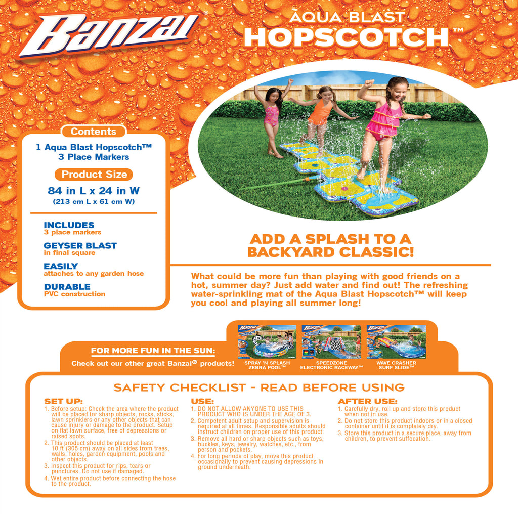 Hopscotch Sprinkler Game with No-Slip Surface C222035