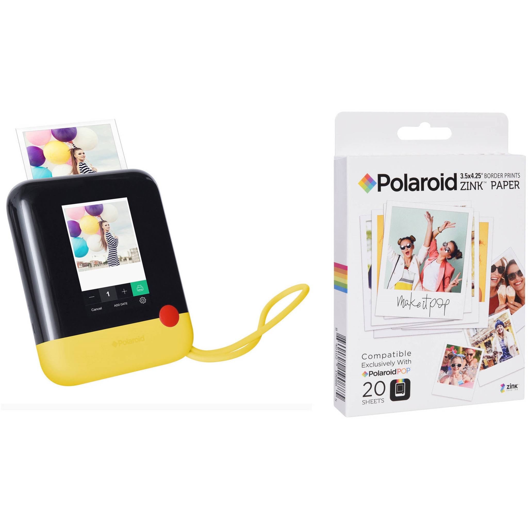 Yellow Instant Print Digital Camera L415595