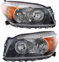 For Toyota RAV4 Headlight 2006 2007 2008 Driver and Passenger Side Pair Clear Lens Black Interior Sport Model E5014