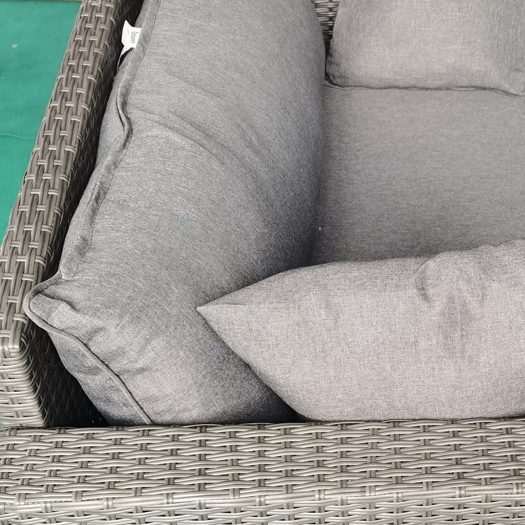 Gray Padded Outdoor Loveseat Sofa T466