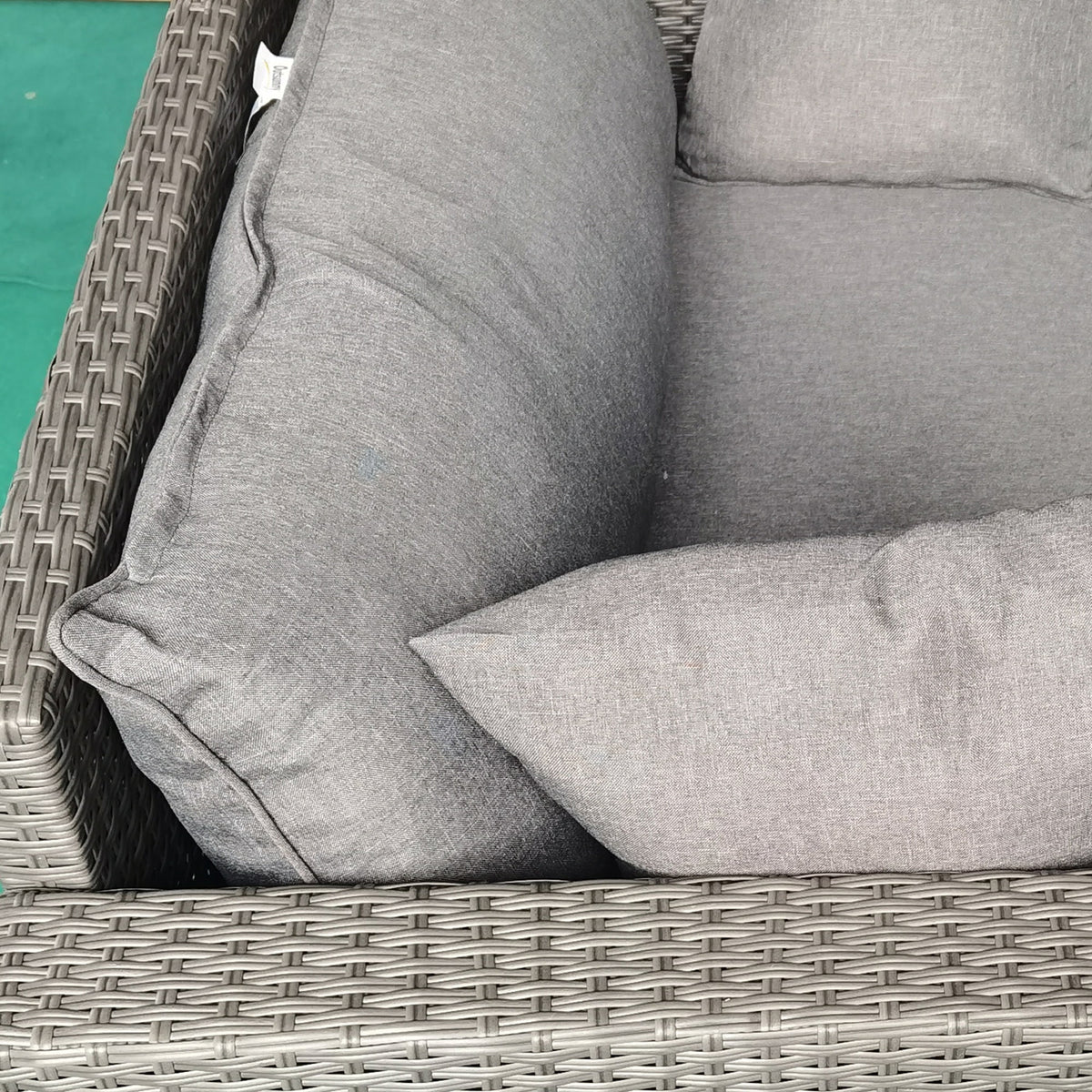 Gray Padded Outdoor Loveseat Sofa T466