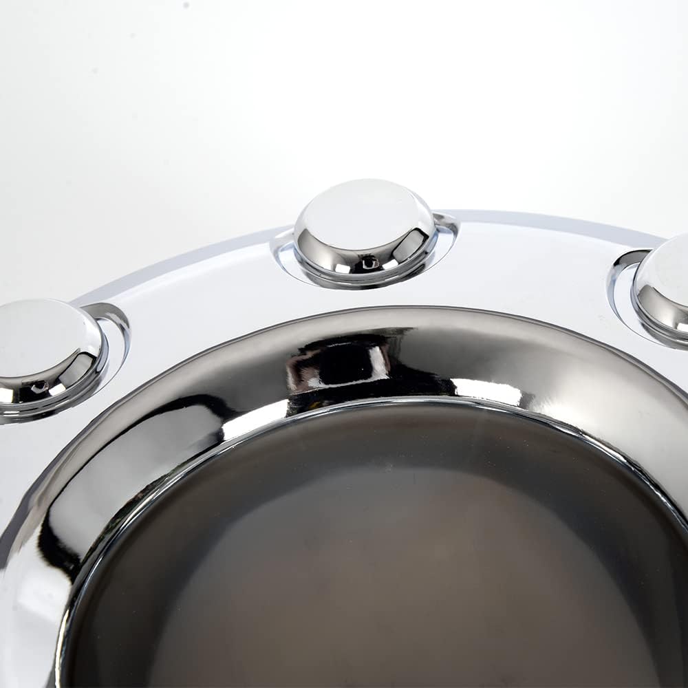 Chrome Open Dually Front Wheel Center Hub Cap Pack of 2 G626