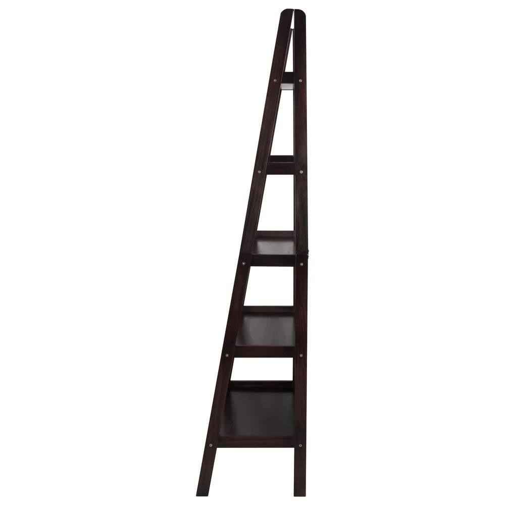 5 Shelf Ladder Bookcase Espresso E505640