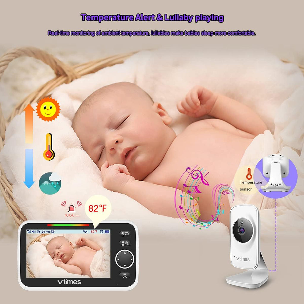 5 LCD Screen Video Baby Monitor with Camera and Audio Z60522